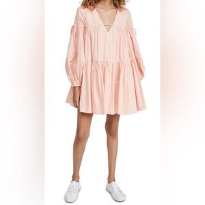 AJE
Women's Overture Gathered Cotton Mini Dress In Pink